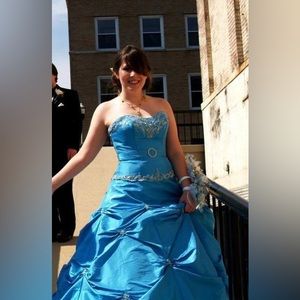 Blue Prom Dress Ball Gown